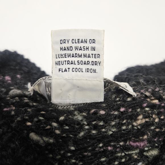 Vtg South Wool Pure Virgin Wool Handknitted Cardigan Sweater Sz M Made Uruguay - Picture 5 of 9